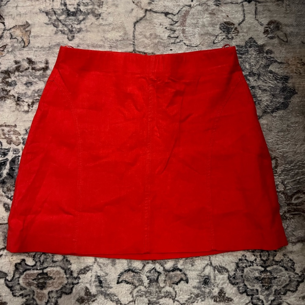 ZARA RED MINI SKIRT